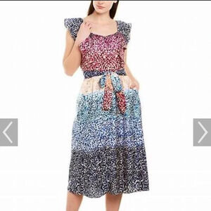 Julia Jordan colorful button down dress size 8